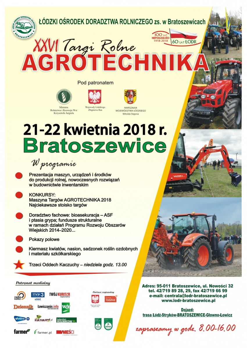 XXVI Targi Rolne AGROTECHNIKA (21-22.04.2018)
