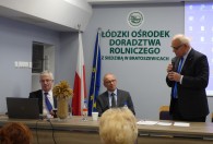 Wykładowcy: prof. dr hab. Krzysztof Kwiatek, prof. dr hab. Dariusz Bednarek oraz  Z-ca dyr. ŁODR, Tadeusz Morawski